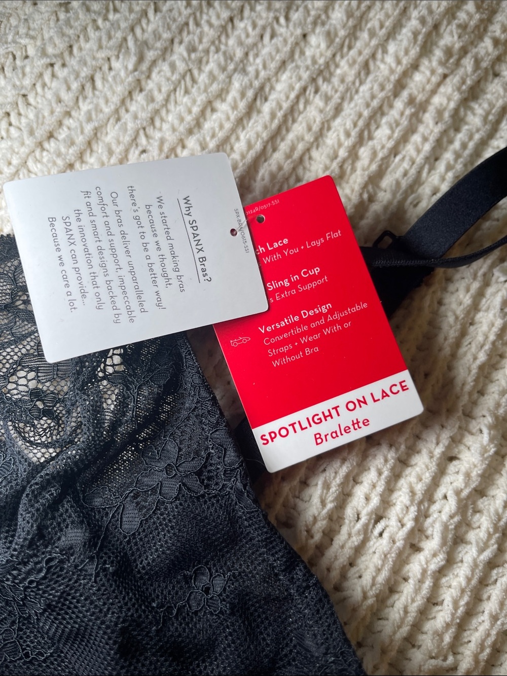 SPANX Black Lace Wireless Bralette - Picture 6 of 8